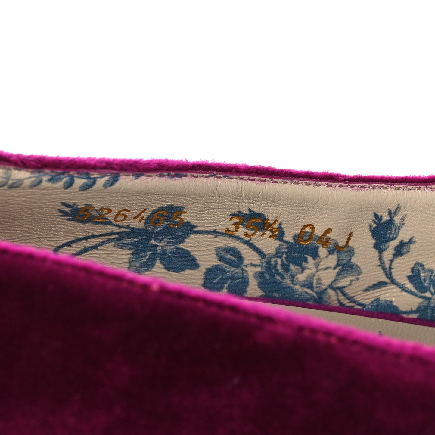 Velvet GG Victoire Block Mid Heel Loafer Pumps 35.5 Fucsia Violet Cyclamen