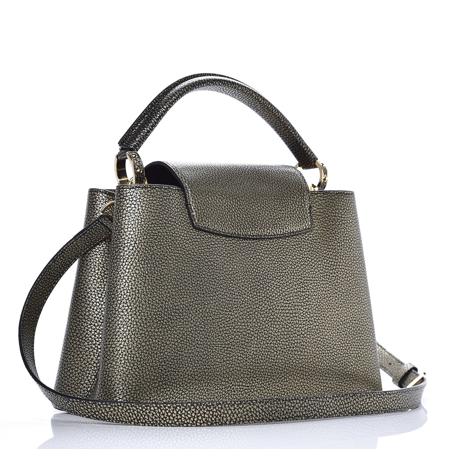 Metallic Taurillon Capucines PM Gold