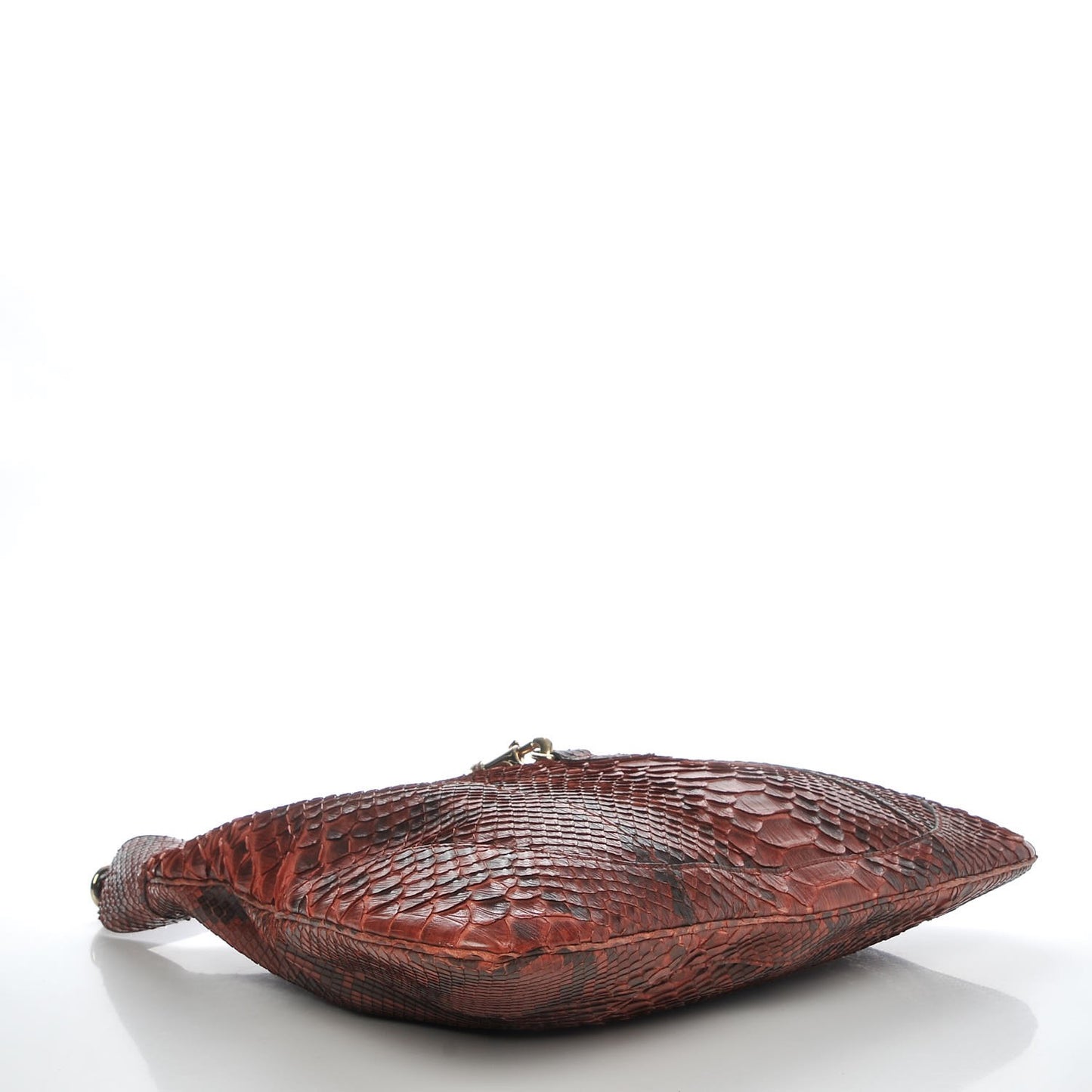 Python Large Jackie O Bouvier Hobo Red