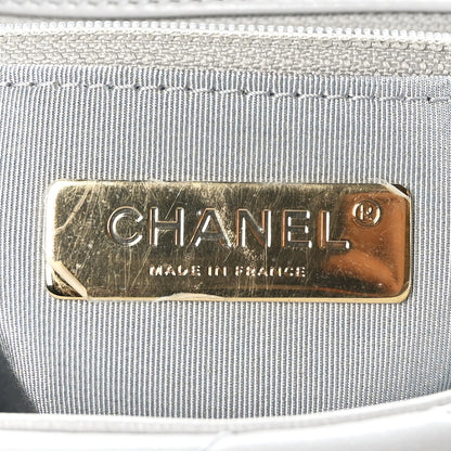 Chanel Goatskin Quilted Medium Chanel 19 Flap Grey 6 of 9