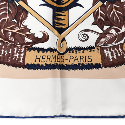 Hermes Silk Twill Imprime Aloha Double Scarf Stole White 3 of 5