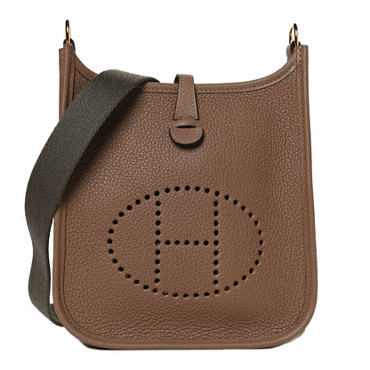 Hermes Taurillon Maurice Amazone Evelyne TPM Beige De Weimar Gris Etain 1 of 10