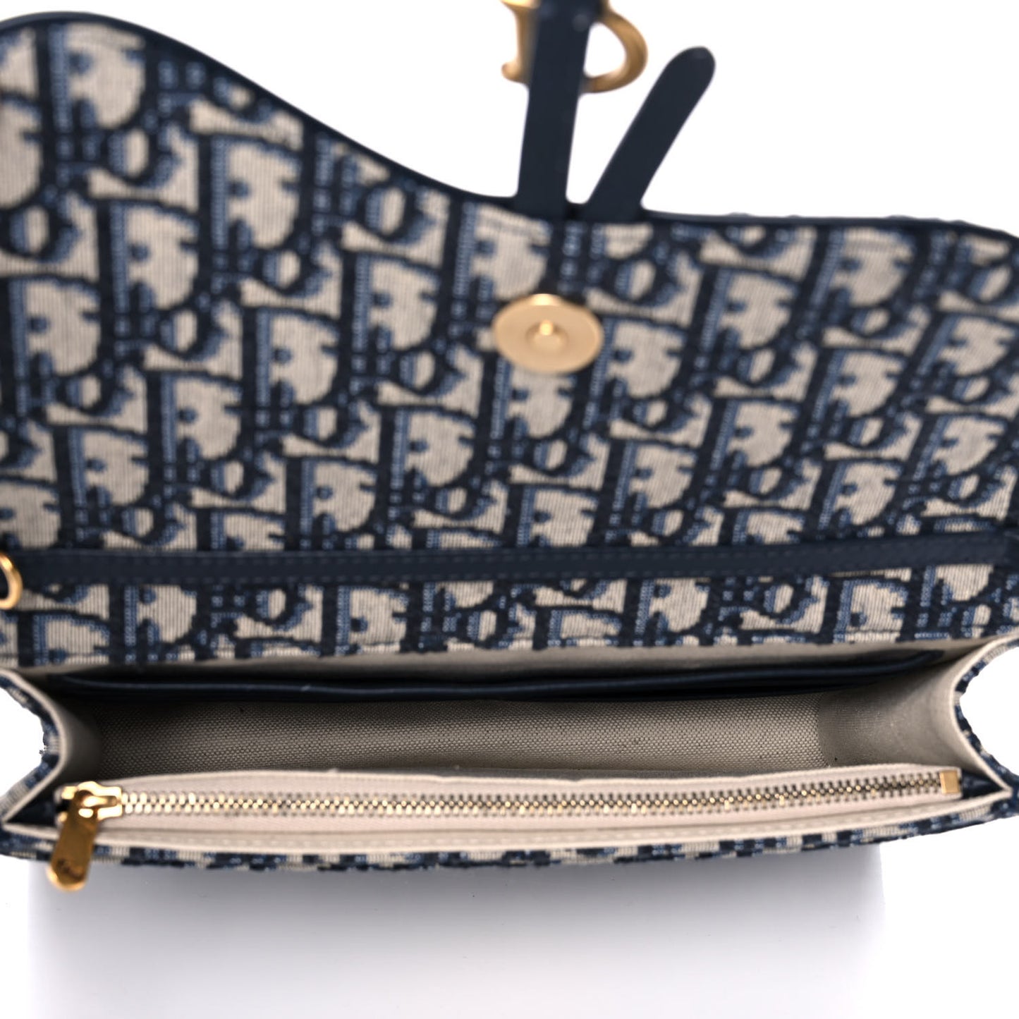 Oblique Saddle Chain Pouch Blue