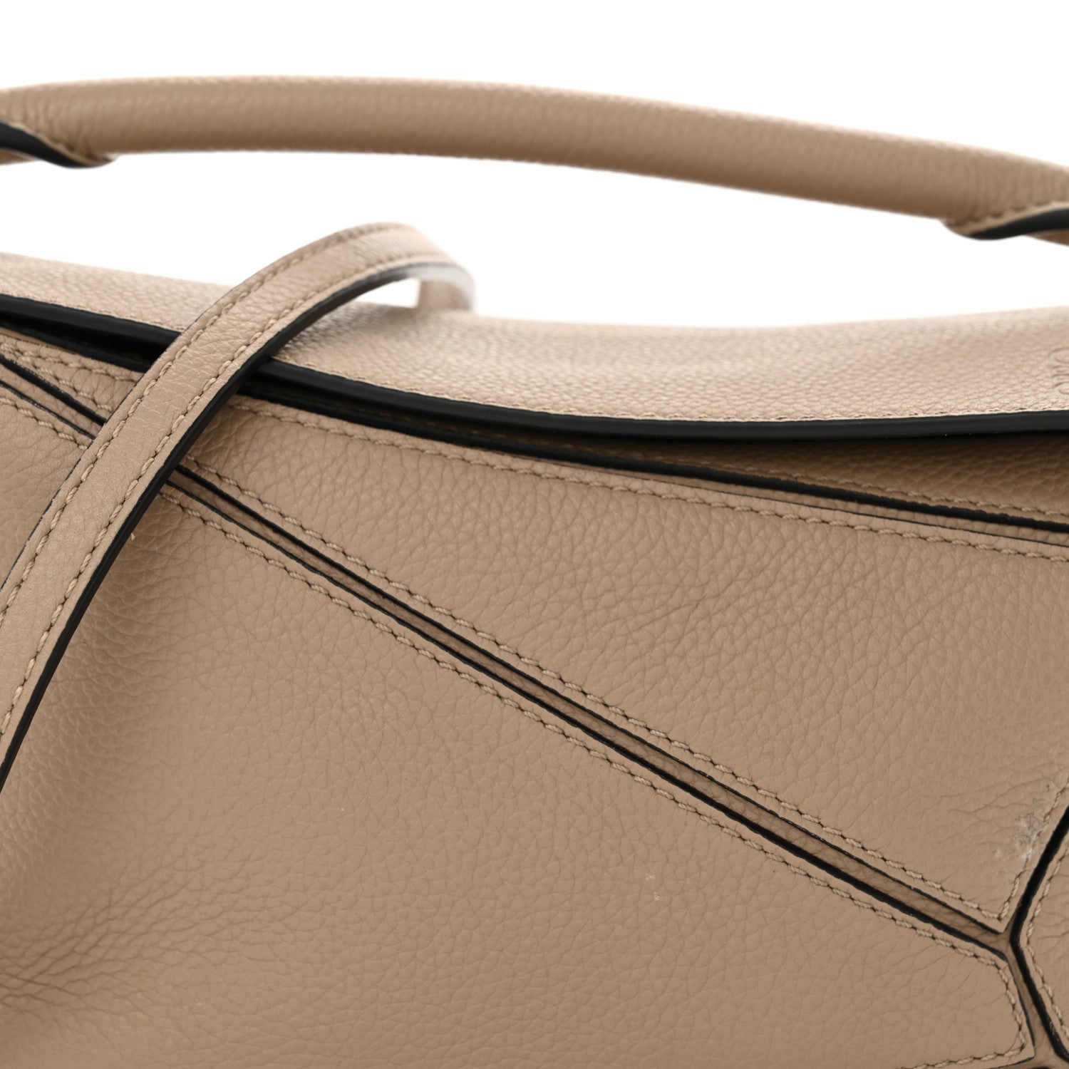 Loewe Grained Calfskin Mini Puzzle Bag Sand 8 of 13