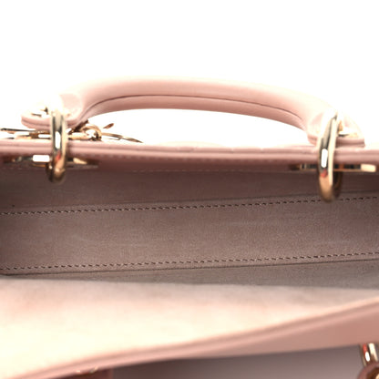 Christian Dior Lambskin Cannage Heart Medium Lady D-Joy Rose Des Vents 5 of 11