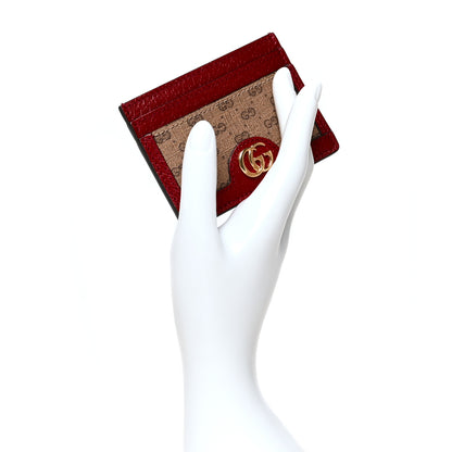 Gucci X DORAEMON Mini Vintage GG Supreme Monogram Card Holder Beige Cherry Red 2 of 7