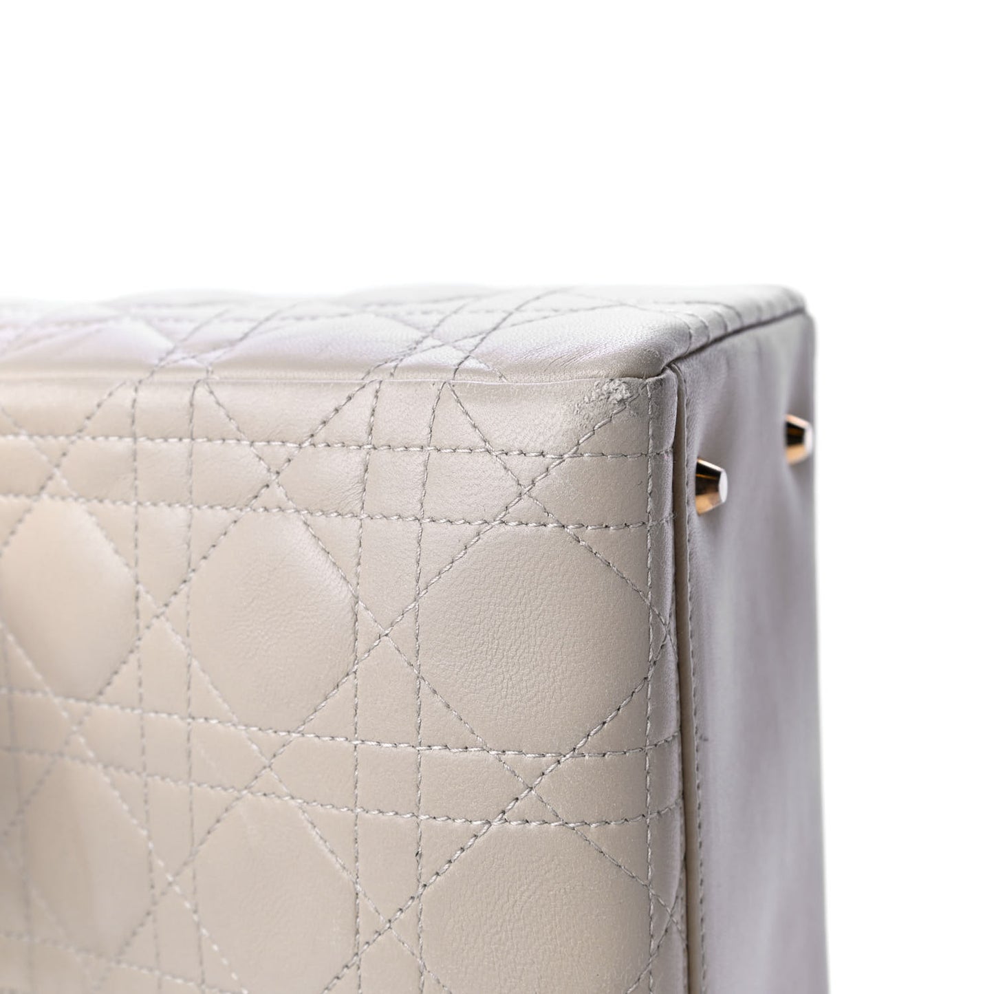 Lambskin Cannage Medium Lady Dior Light Beige