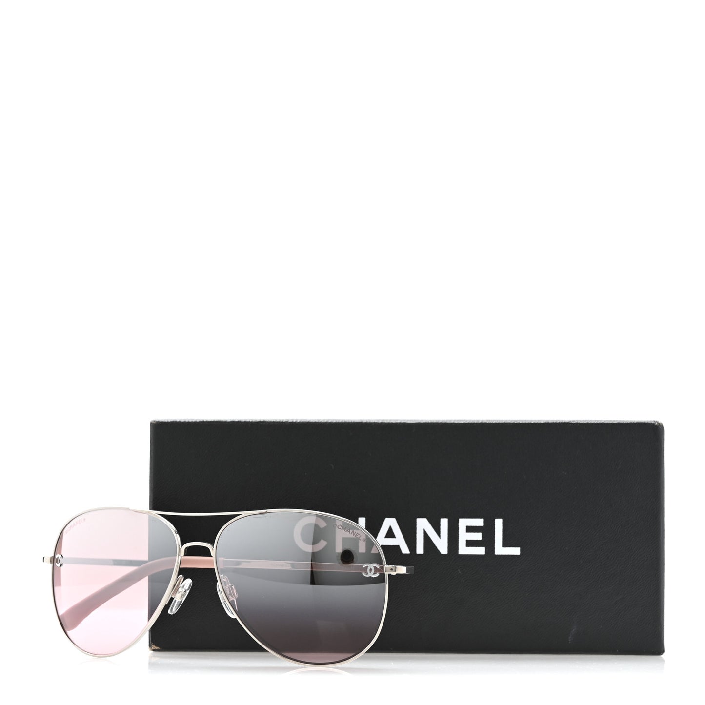 Metal Aviator CC Sunglasses 4189-T-Q Pink