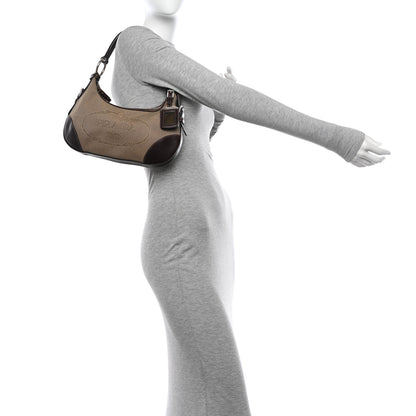 Prada Jacquard Logo Hobo Corda Bruciato 2 of 17