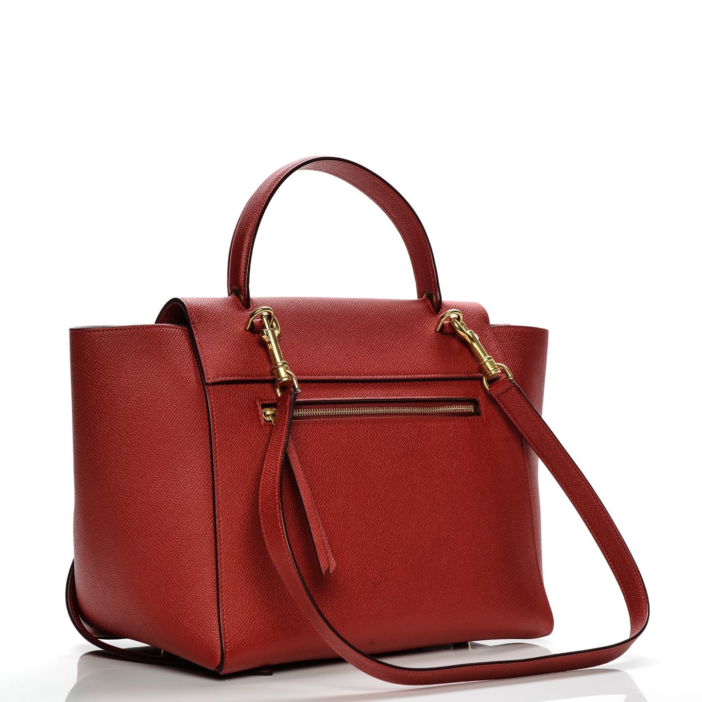 Drummed Calfskin Small Belt Bag Vermillion