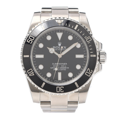 Rolex Stainless Steel 40mm Oyster Perpetual Submariner Watch Black 114060 1 of 5