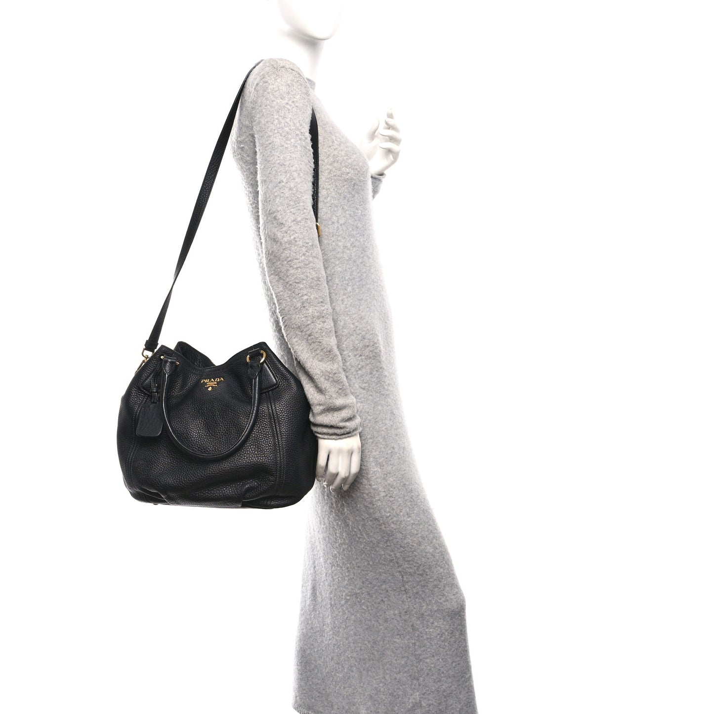 Vitello Daino Tote Black