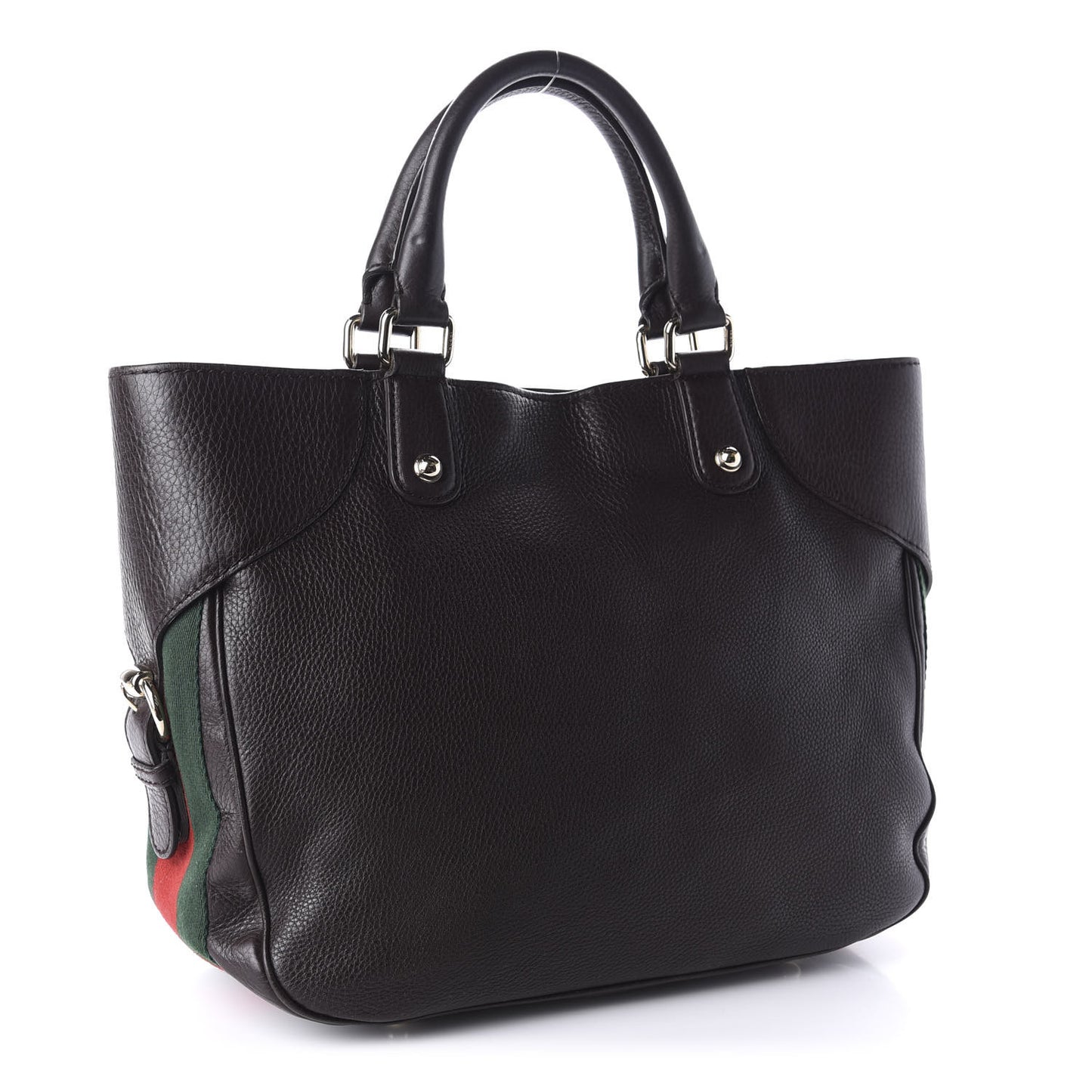 Calfskin Horsebit Web Dark Brown