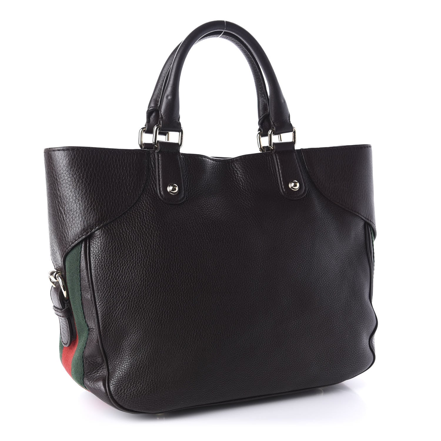 Gucci Calfskin Horsebit Web Dark Brown 3 of 12