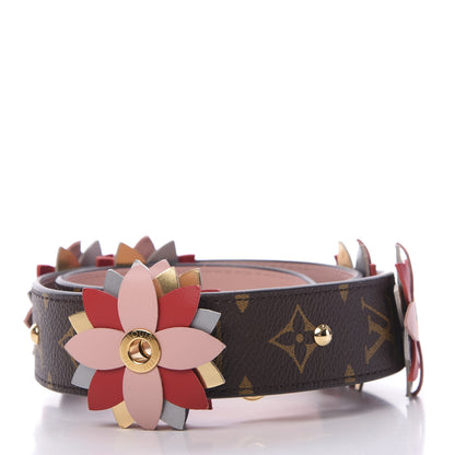 Louis Vuitton Monogram Flower Bandouliere Shoulder Strap Rose Ballerine 2 of 6