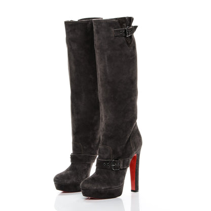 Christian Louboutin Suede Royal Harletty 140 Boots 41 Africa 3 of 9