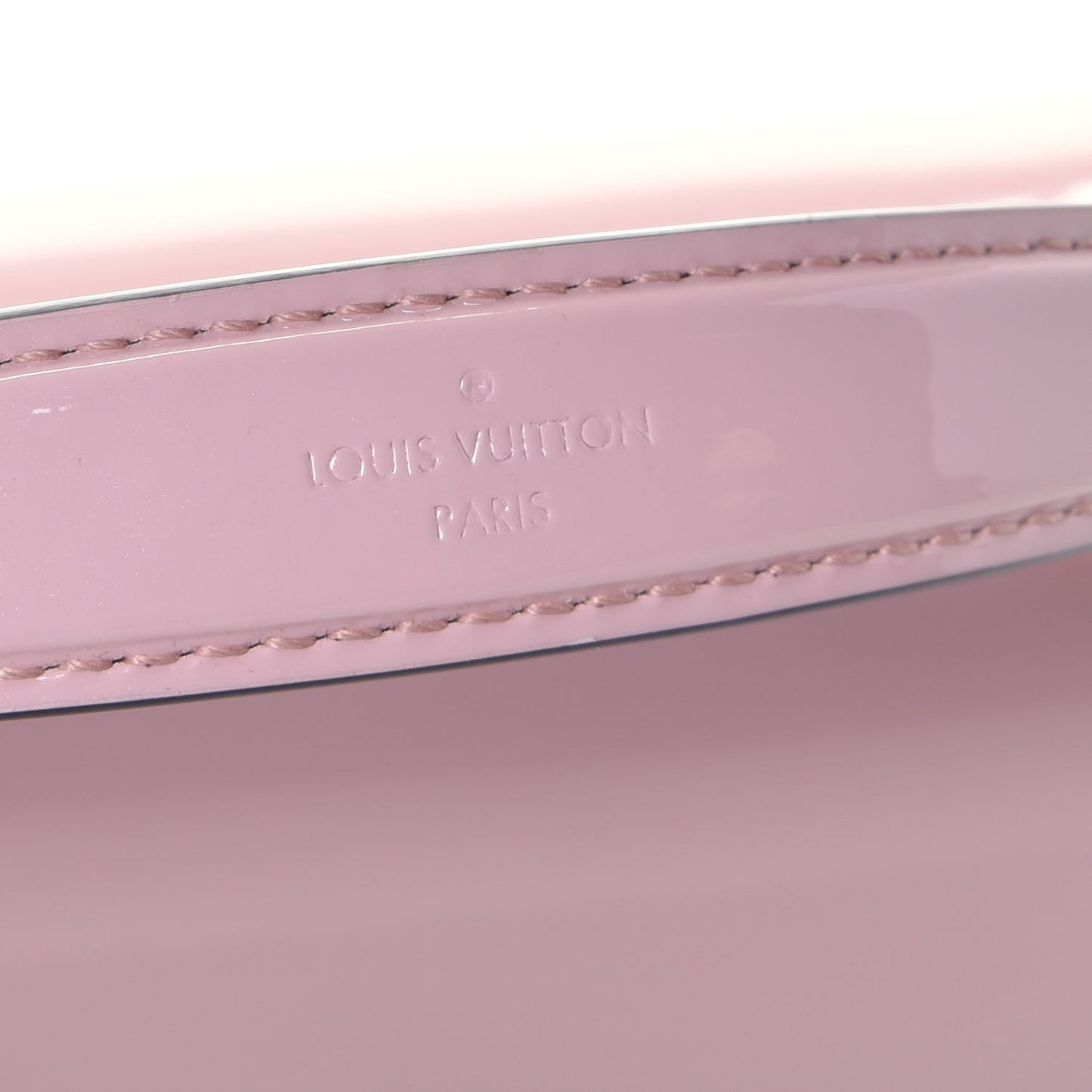 Patent Calfskin Monogram Cherrywood PM Rose Ballerine