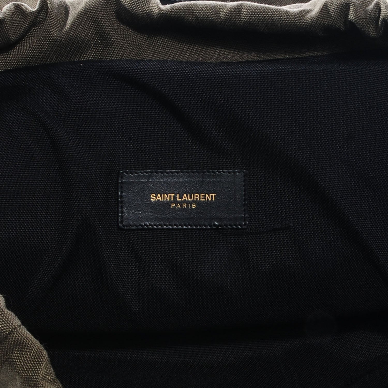 Saint Laurent Canvas Hunting Rucksack Backpack Khaki 6 of 7