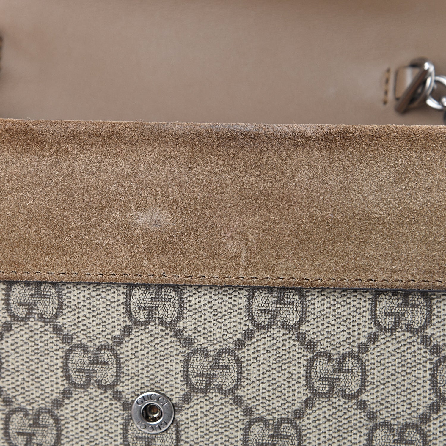 Gucci GG Supreme Monogram Super Mini Dionysus Shoulder Bag Taupe 6 of 11