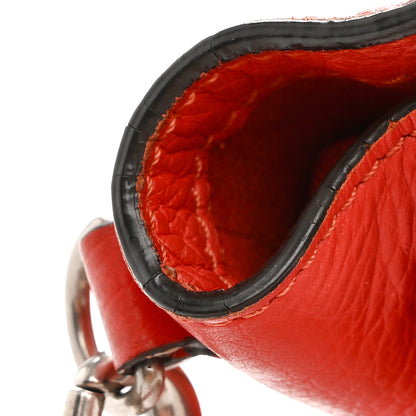 Celine Drummed Calfskin Nano Luggage Vermillion 13 of 13