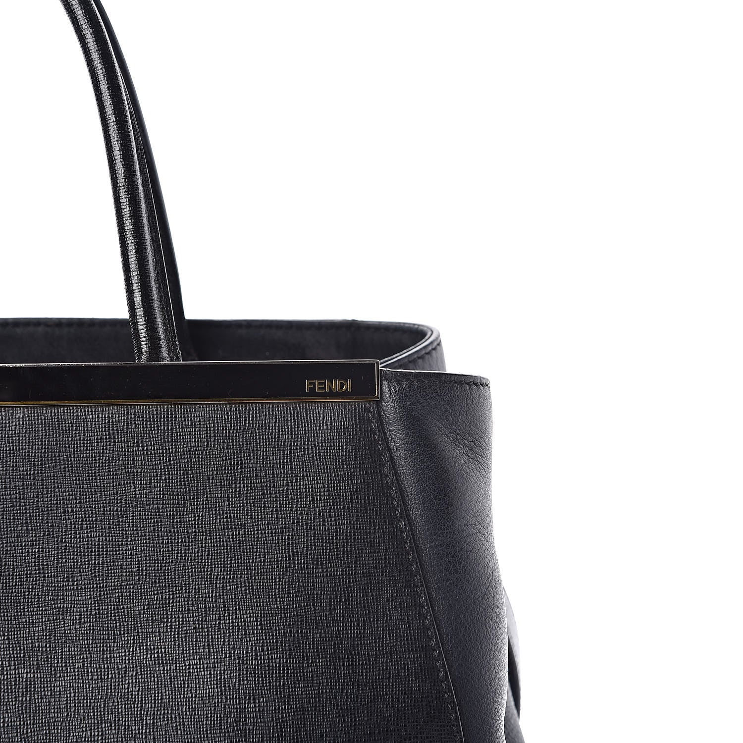 Fendi Vitello Elite Regular 2Jours Tote Black 16 of 17