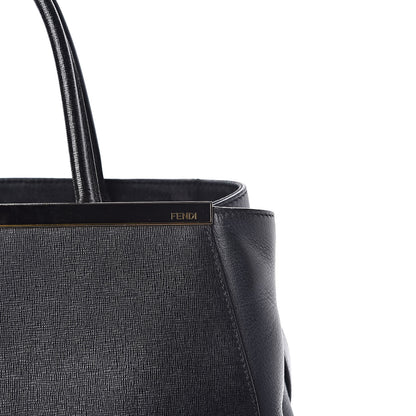 Fendi Vitello Elite Regular 2Jours Tote Black 16 of 17