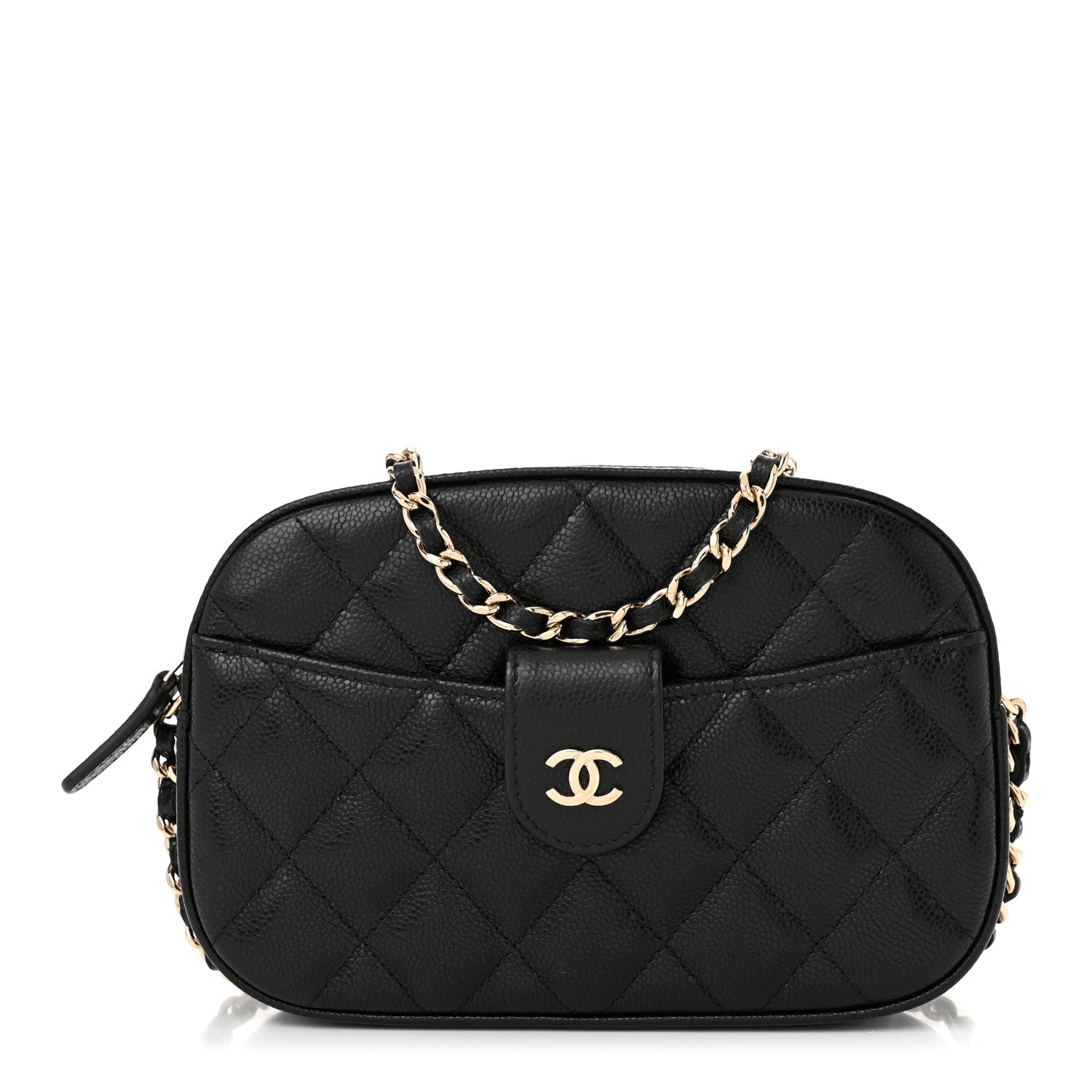 Chanel Caviar Quilted Chain Camera Bag Black 1 of 10