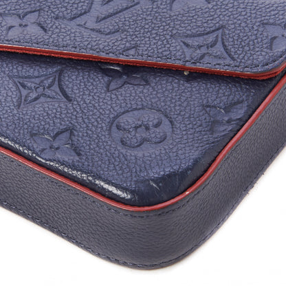 Louis Vuitton Empreinte Pochette Felicie Chain Wallet Marine Rouge 5 of 9