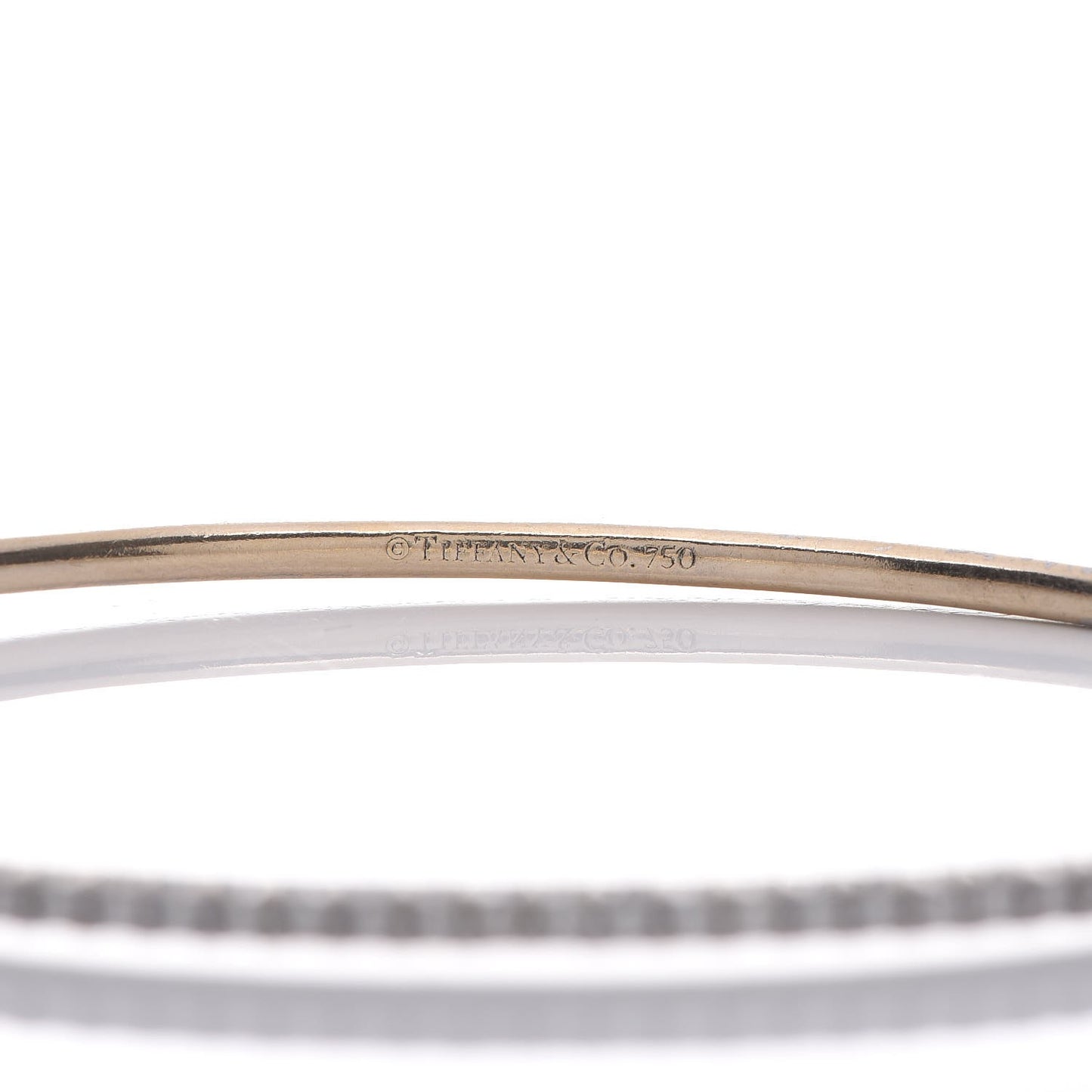 18K White Gold Diamond Metro Hinged Bangle