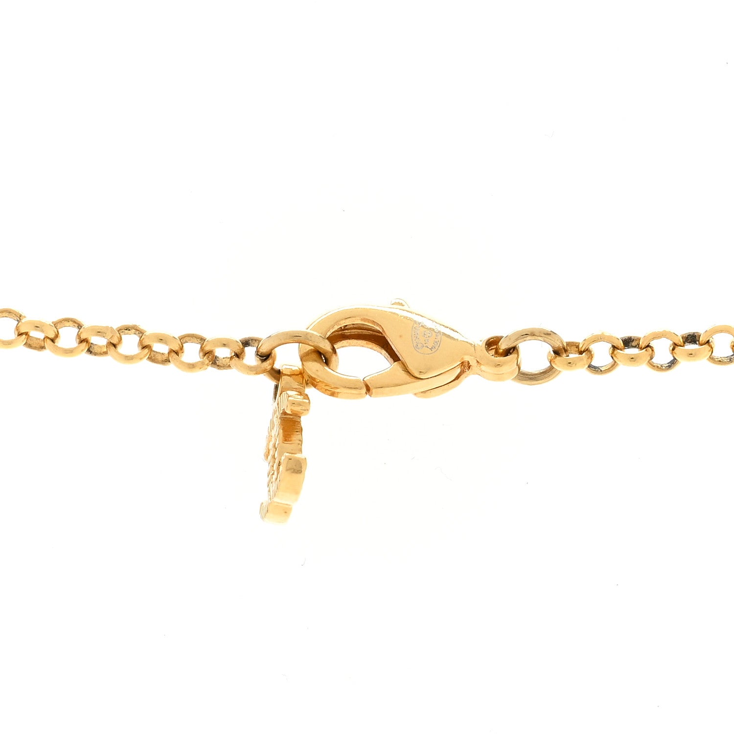 Chanel Crystal Pearl Papyrus Necklace Gold 4 of 4