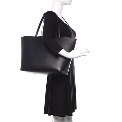 Mansur Gavriel Calfskin Large Shopping Tote Black Flamma 2 of 14