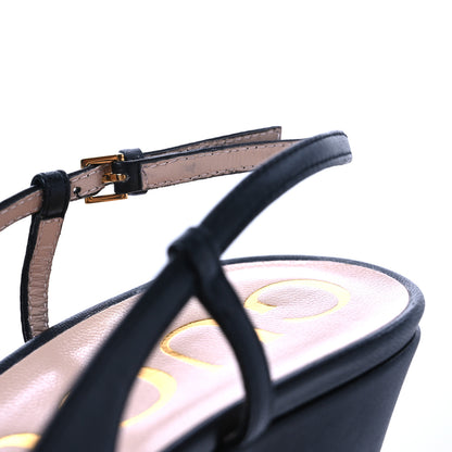 Gucci Nappa Horsebit Platform 35/120mm Slingback Pumps 41 Black 10 of 11