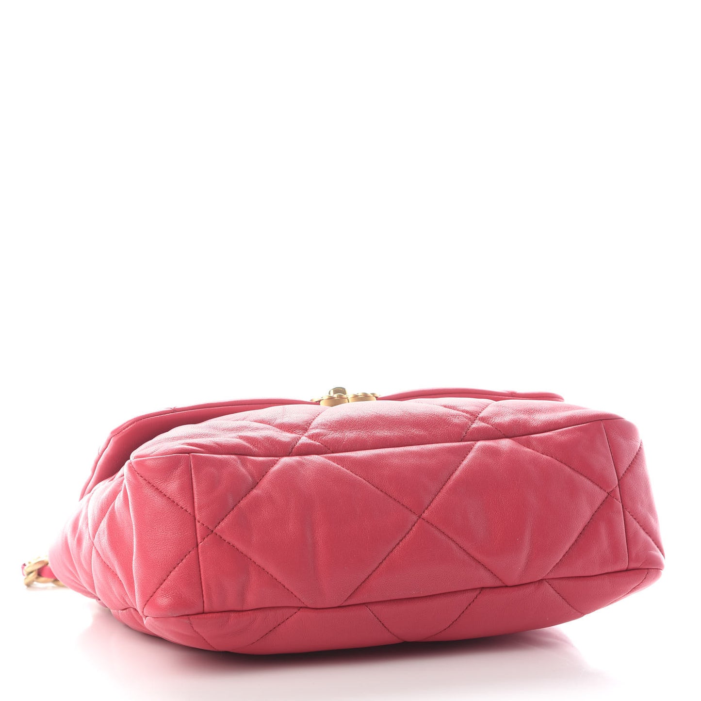 Goatskin Quilted Large Chanel 19 Flap Dark Pink