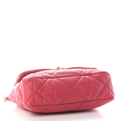 Chanel Goatskin Quilted Large Chanel 19 Flap Dark Pink 3 of 8
