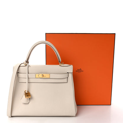 Hermes Togo Kelly Retourne 28 Craie 2 of 12