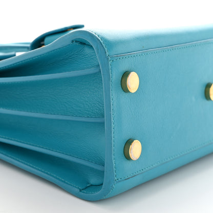 Saint Laurent Calfskin Nano Sac De Jour Turquoise 9 of 14