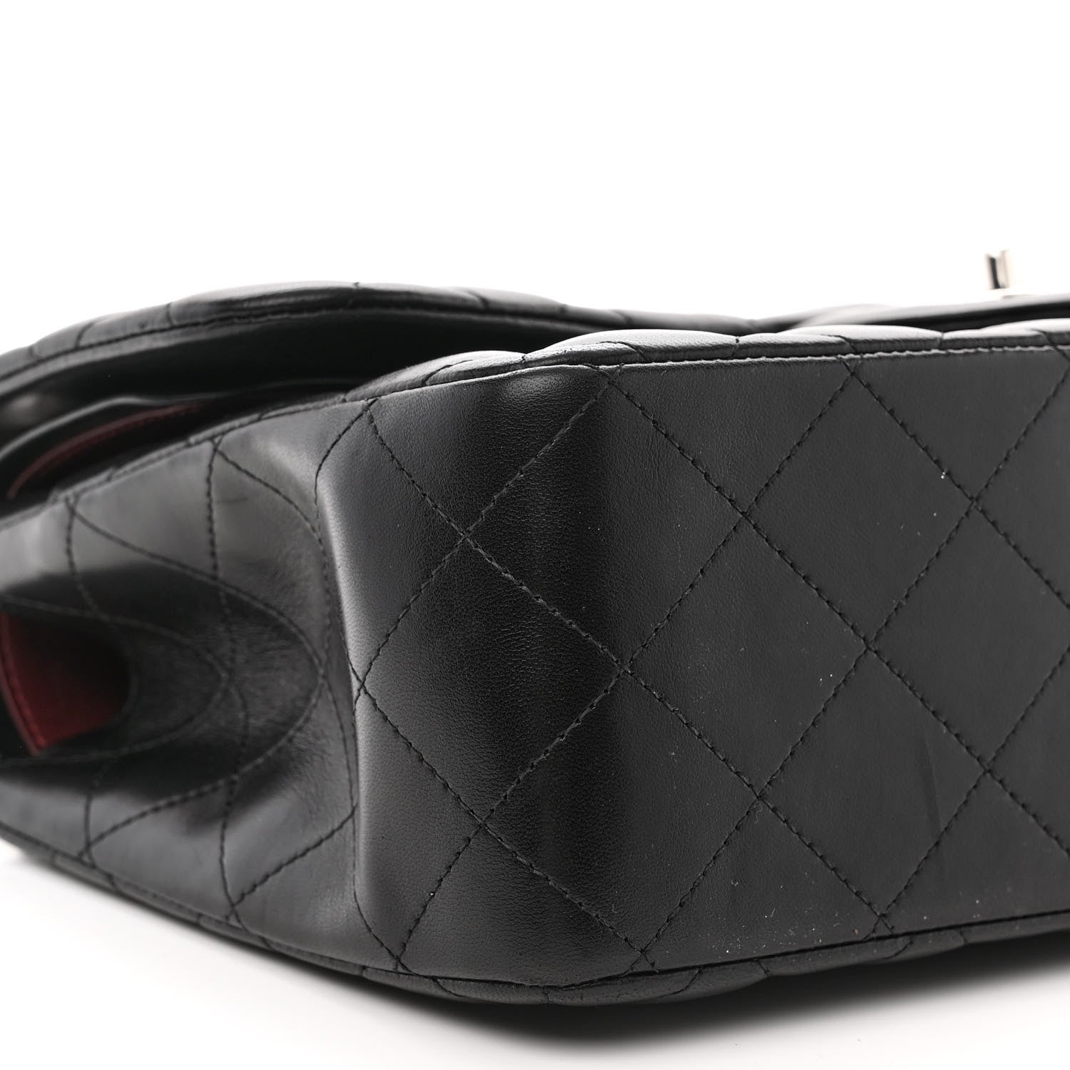 Chanel Lambskin Quilted Jumbo Double Flap Black 9 of 14