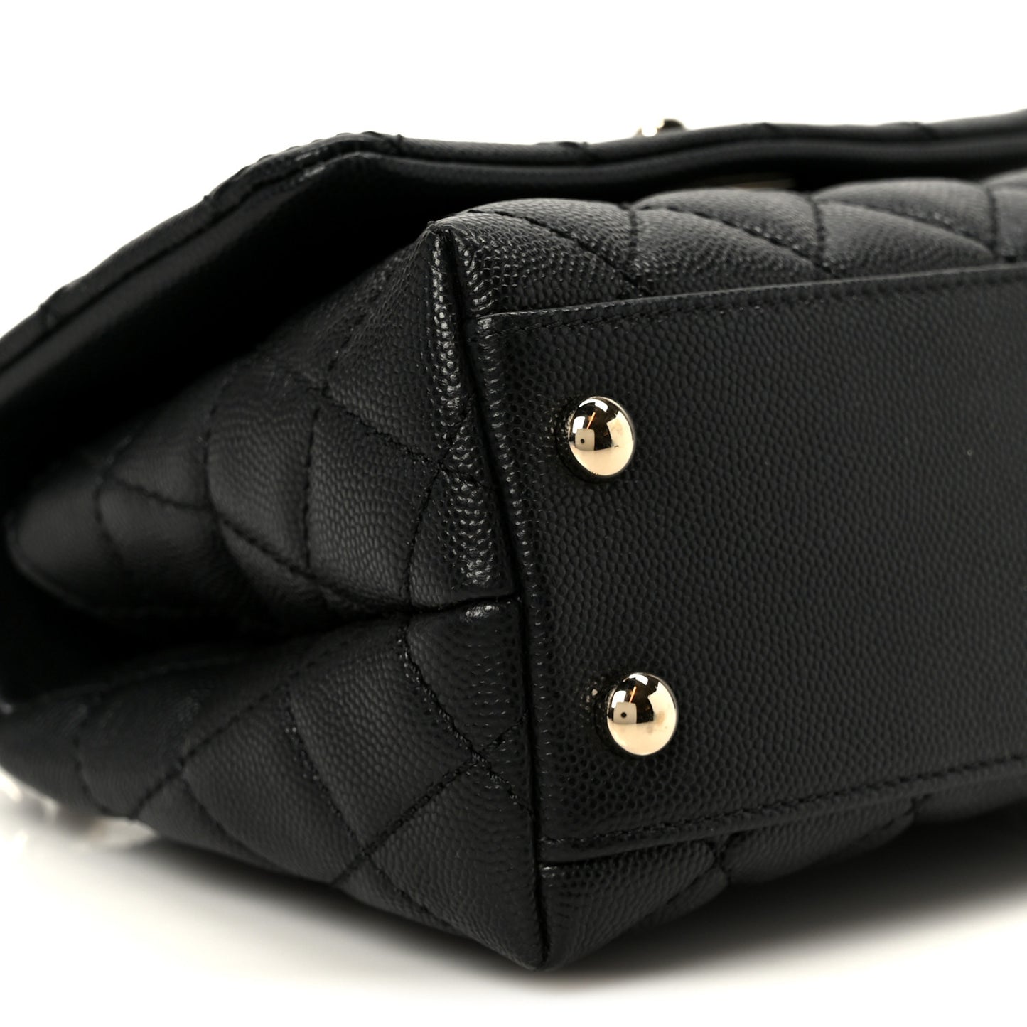 Caviar Quilted Extra Mini Coco Handle Flap Black