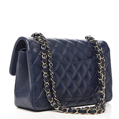 Chanel Caviar Quilted Small Double Flap Navy 3 of 11