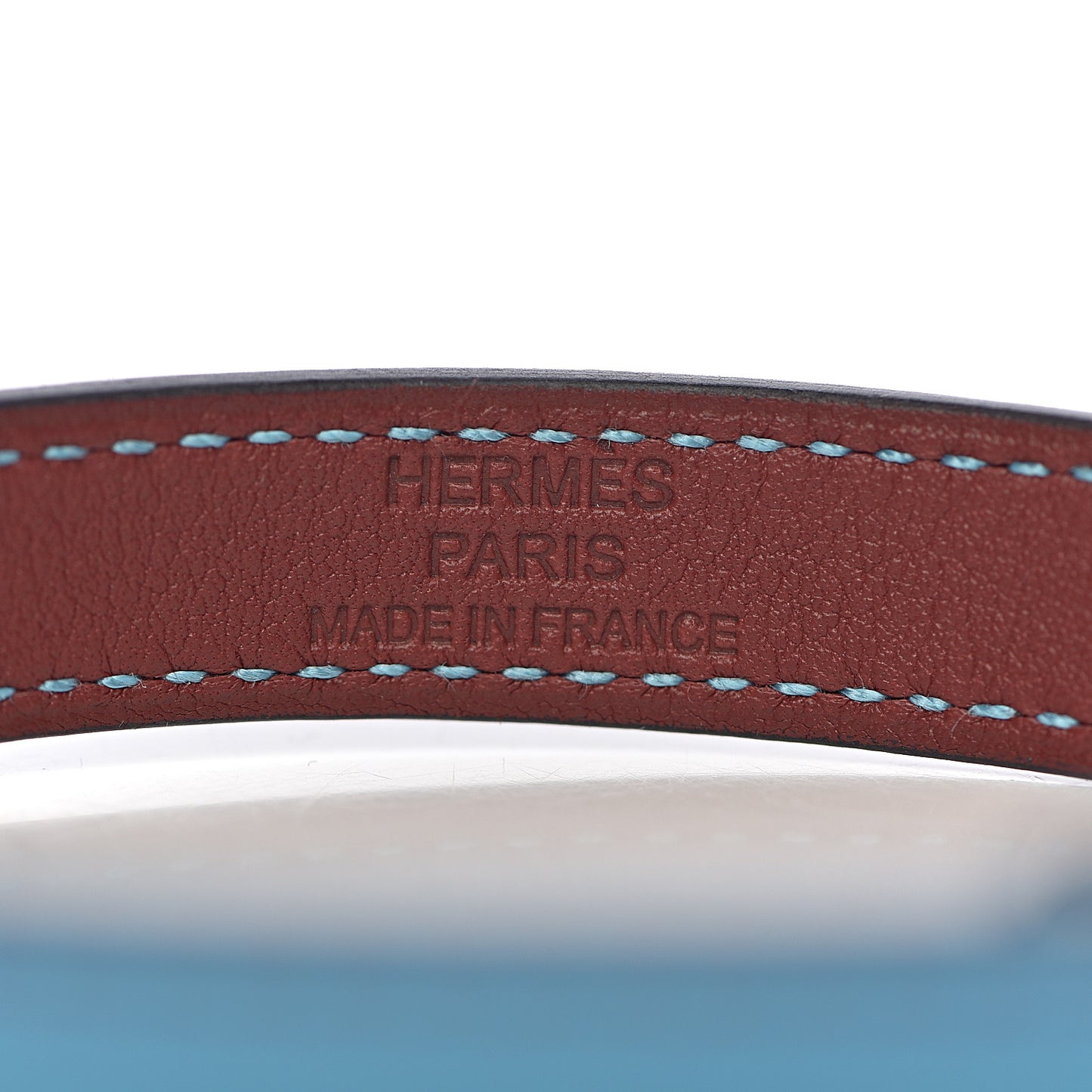 Swift Colorblock Kelly Double Tour Bracelet T2 Bleu Du Norr Rouge H