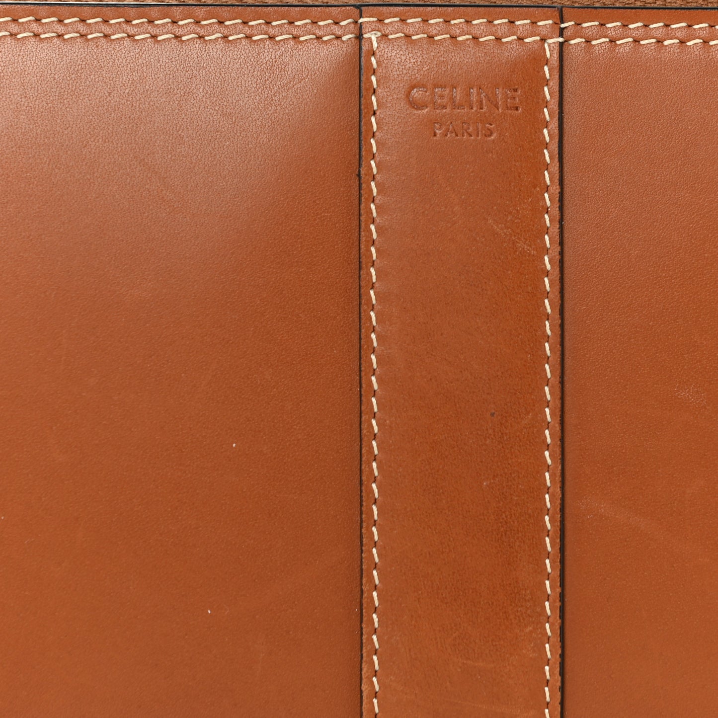 Natural Calfskin Large Zip Around Multifunction Wallet Tan