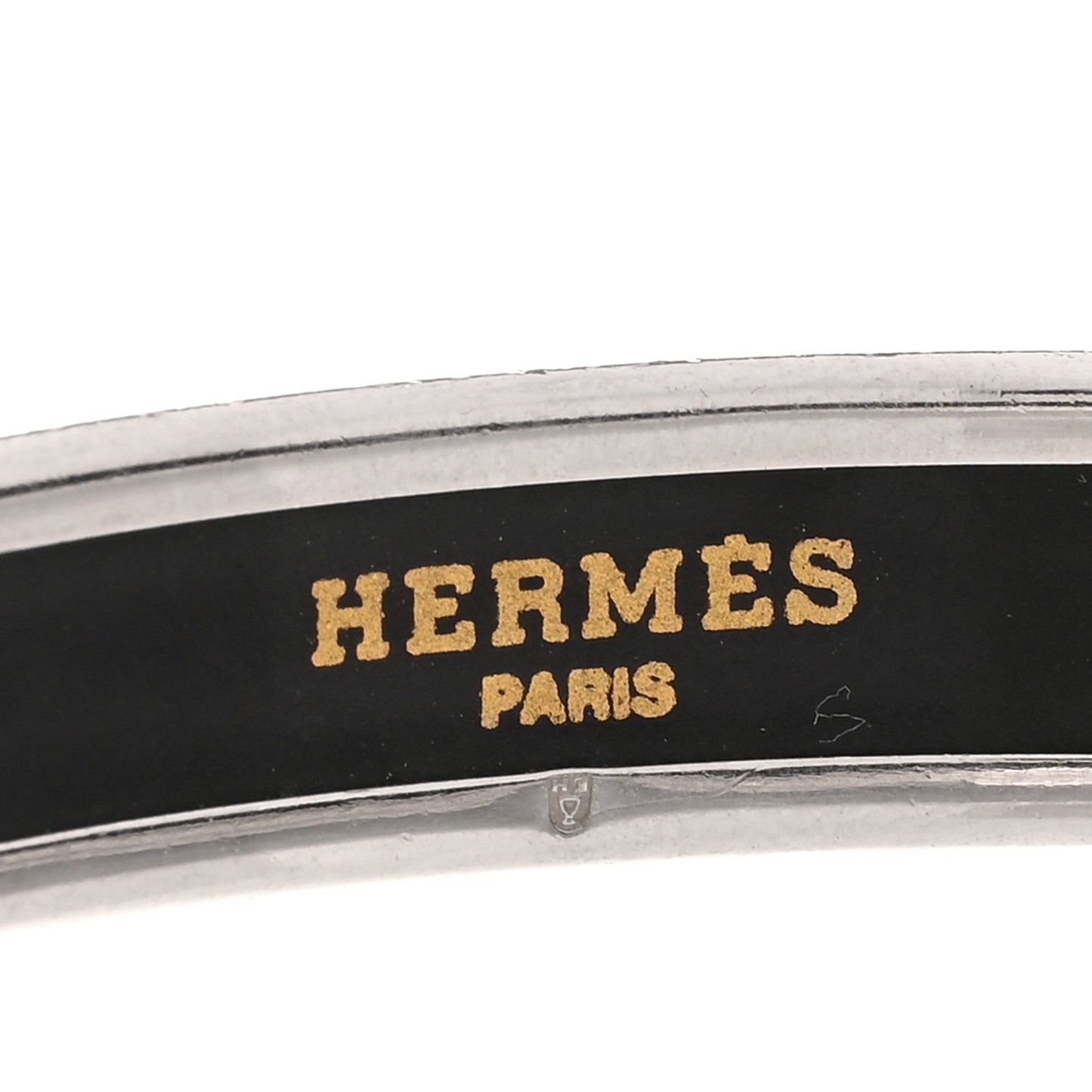 Enamel Printed Narrow Caleche Bracelet Black