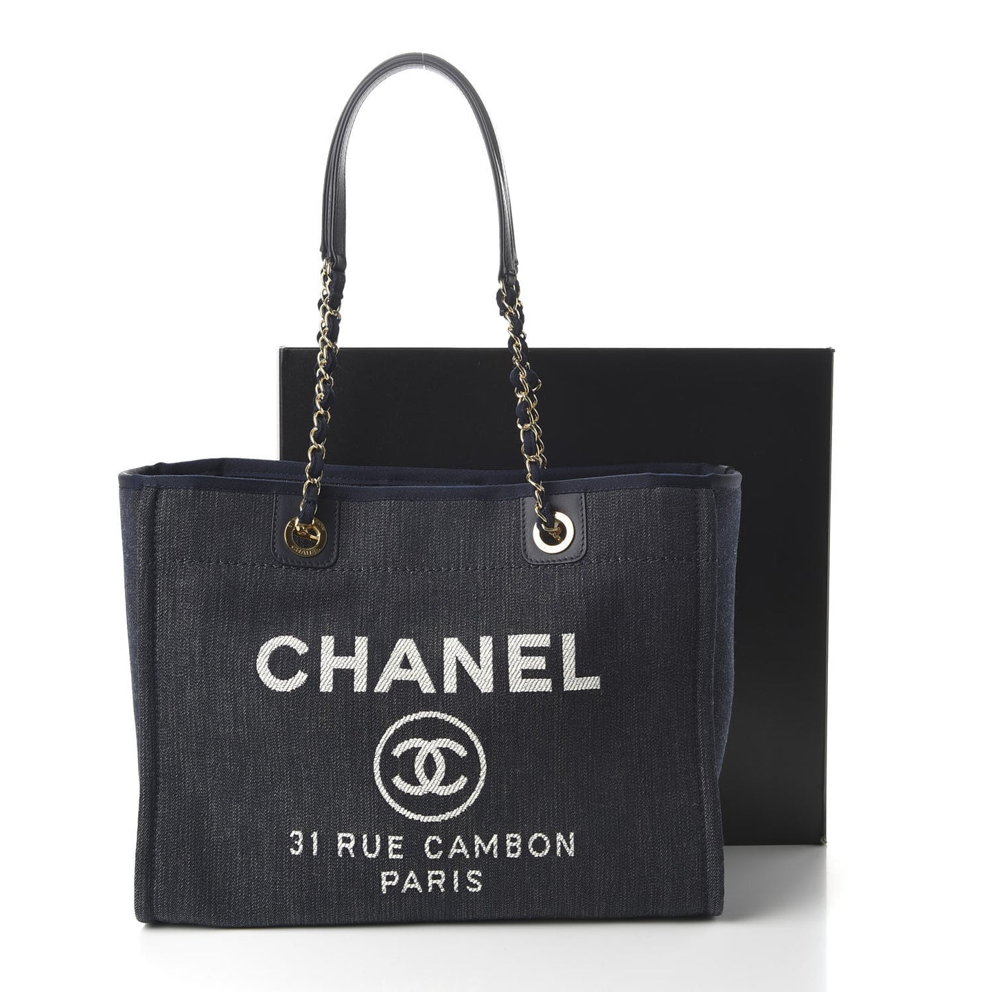 Denim Small Deauville Tote Dark Blue