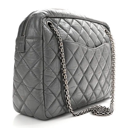 Chanel Aged Calfskin Quilted Large Reissue Camera Case Grey 2 of 10