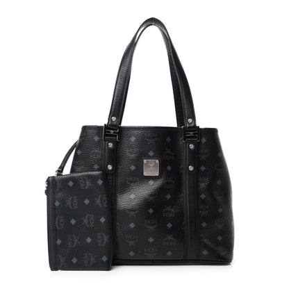 MCM Visetos Shopping Tote Black 1 of 13