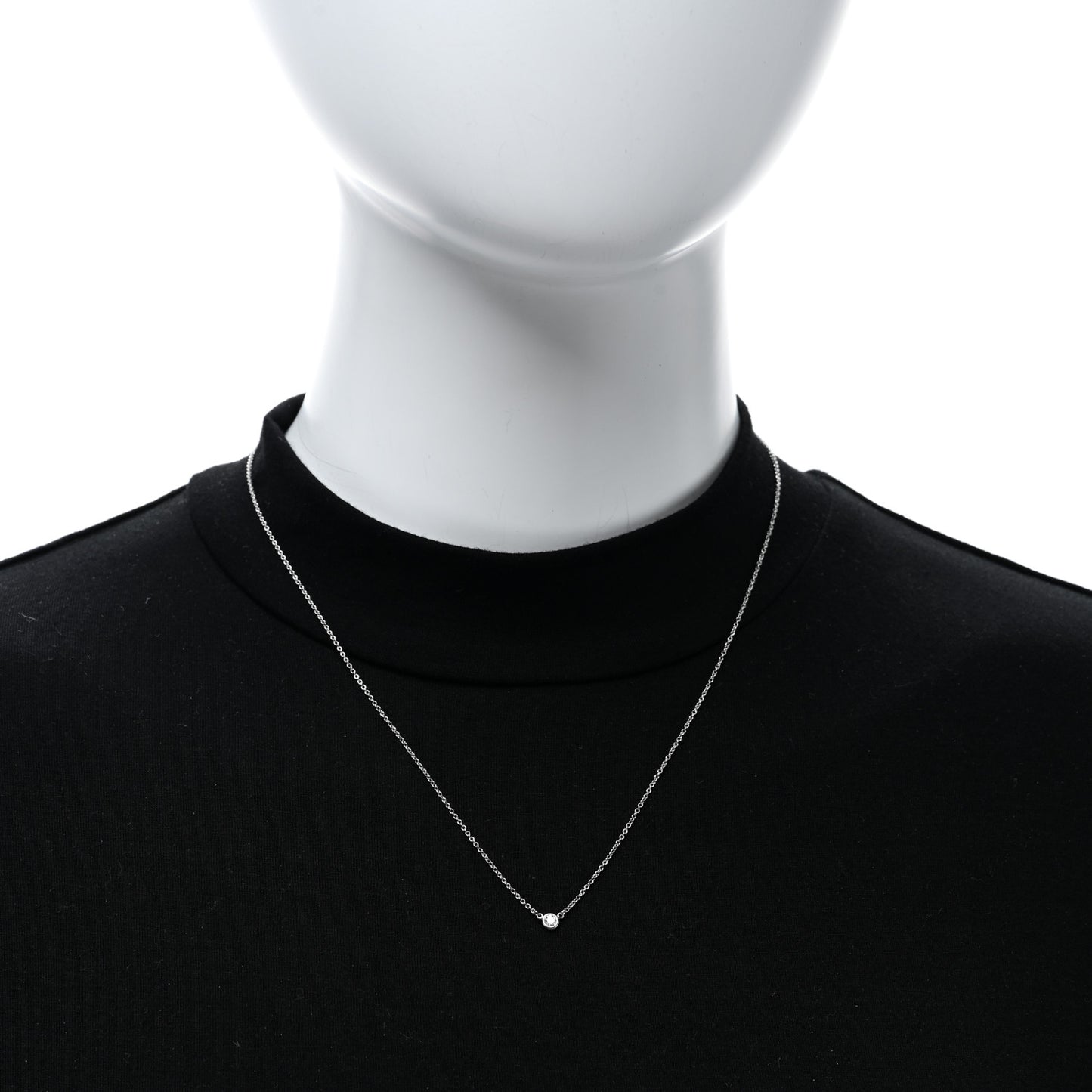 Platinum Diamond .12ct Elsa Peretti Diamonds by the Yard Pendant Necklace