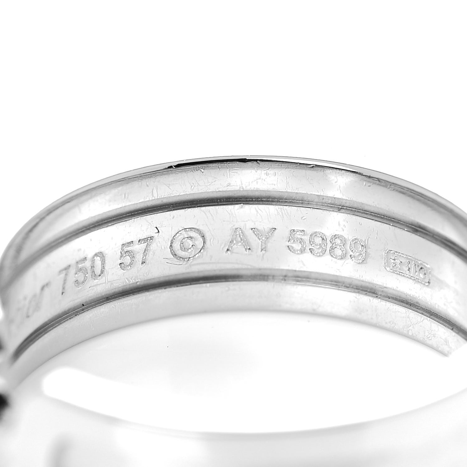 Cartier 18K White Gold 6.5mm C De Cartier Ring 57 8 5 of 5