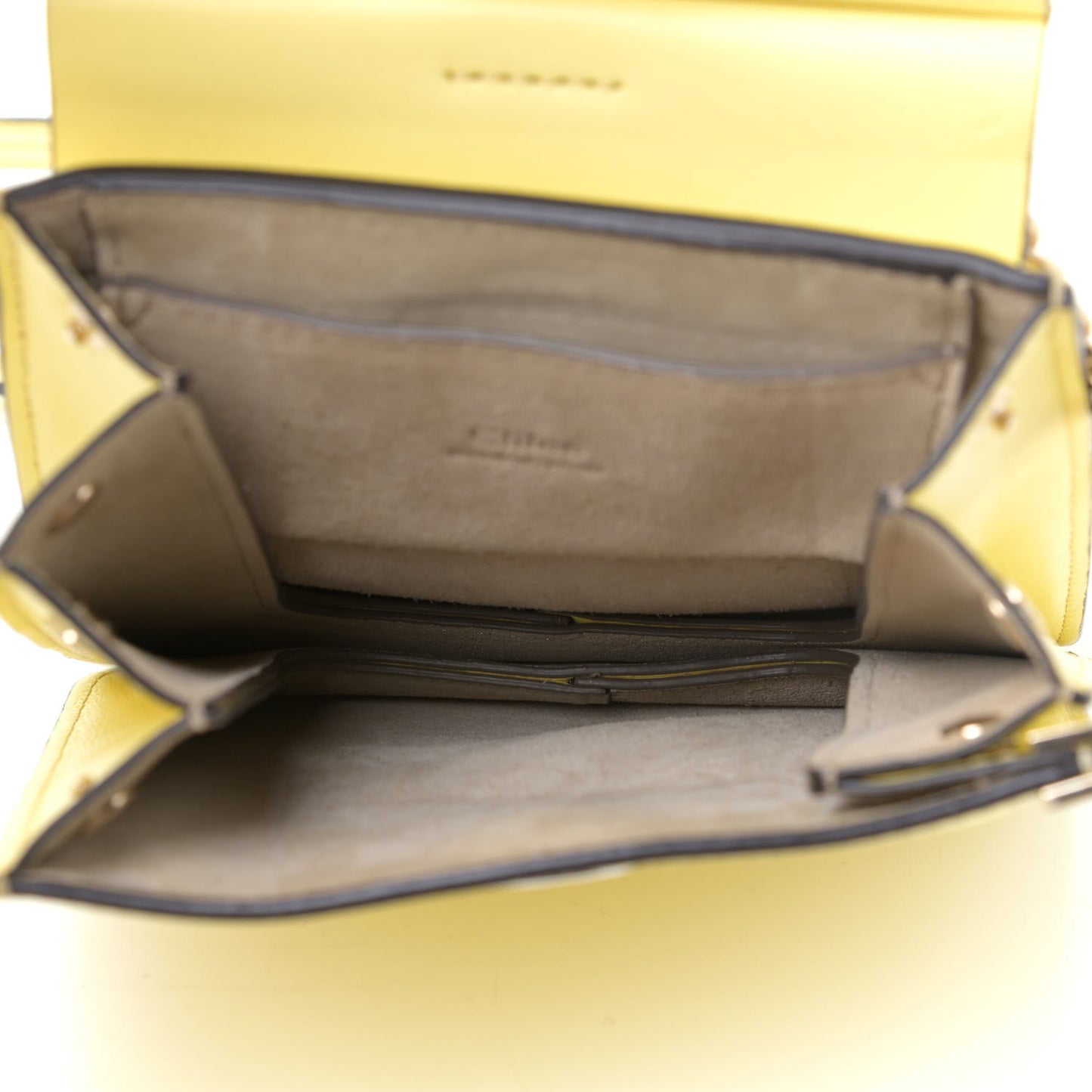Suede Calfskin Mini Faye Bracelet Bag Lemonade