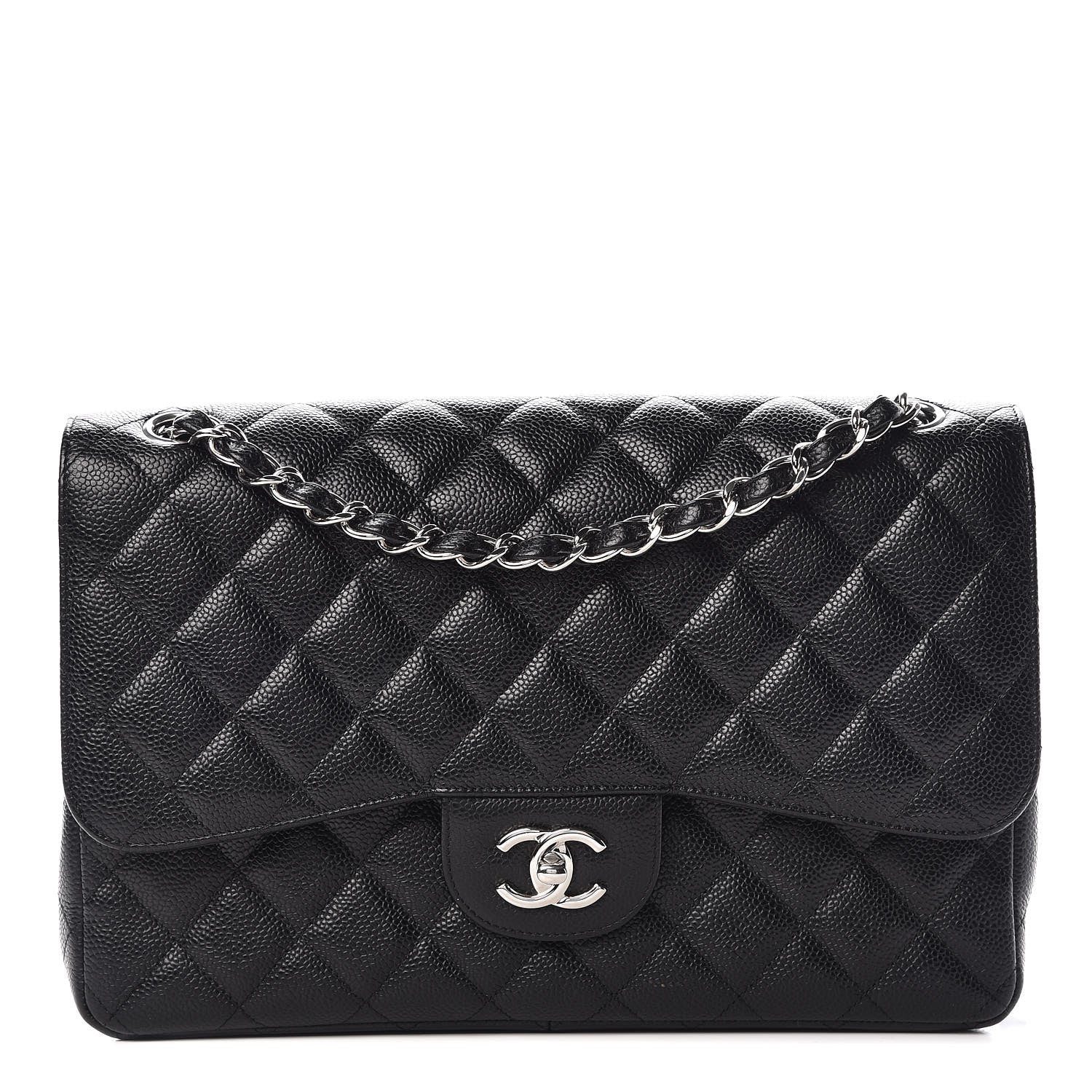Chanel Caviar Quilted Jumbo Double Flap Black 1 of 16