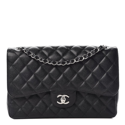 Chanel Caviar Quilted Jumbo Double Flap Black 1 of 16